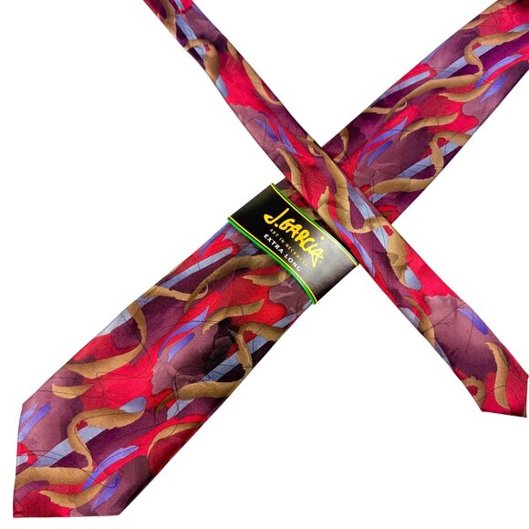 Vtg. J. Garcia Extra Long Silk Tie Wetlands II Collection - 61.5" x 4" - NWT - Picture 1 of 9